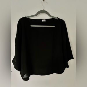 Large black Wilfred Blayze cropped blouse
